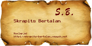 Skrapits Bertalan névjegykártya